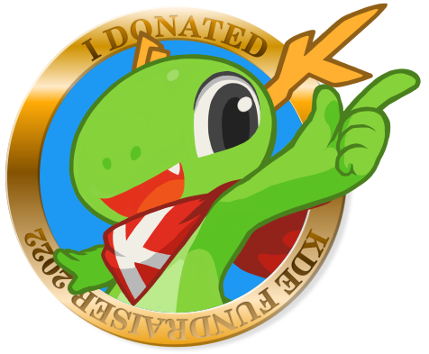 KDE donation badge